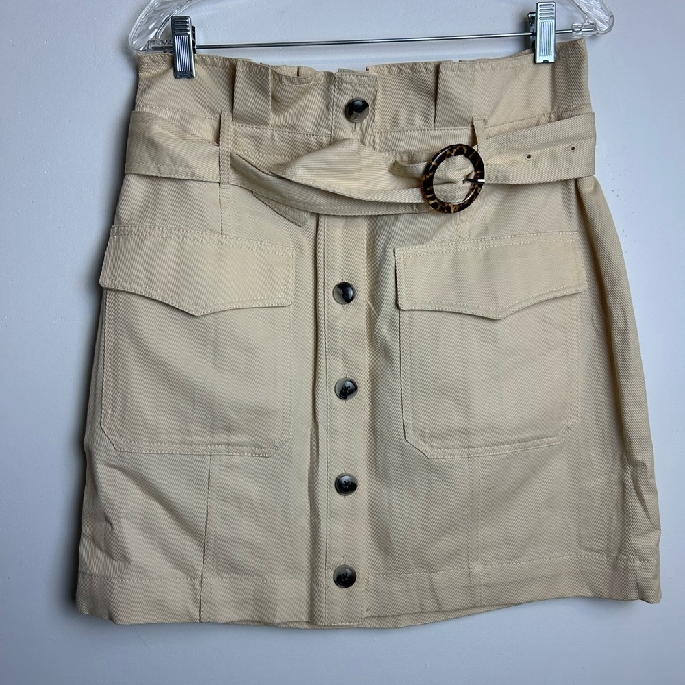 NWT Banana republic 10 Mini Skirt High rise Button Down Old Money  office career